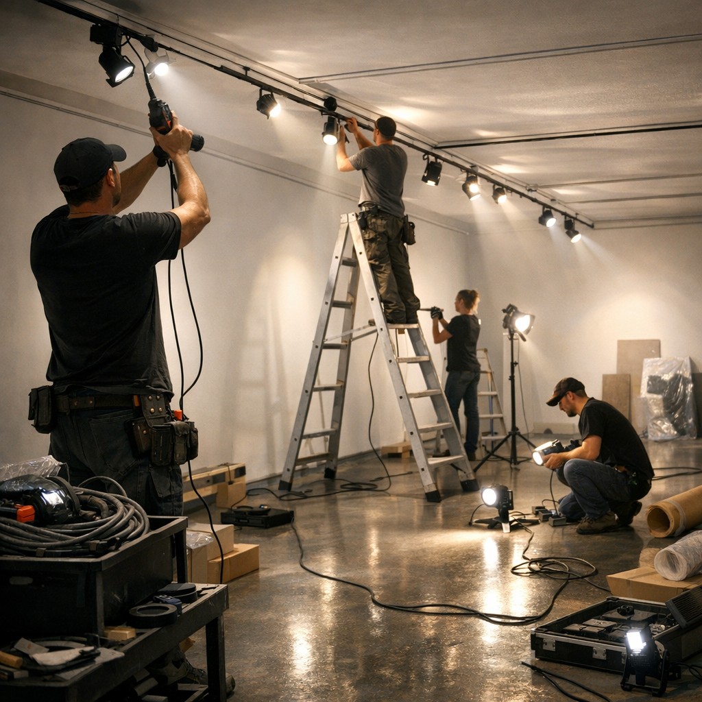 Aufbau und Installation eines Werks im Ausstellungsraum