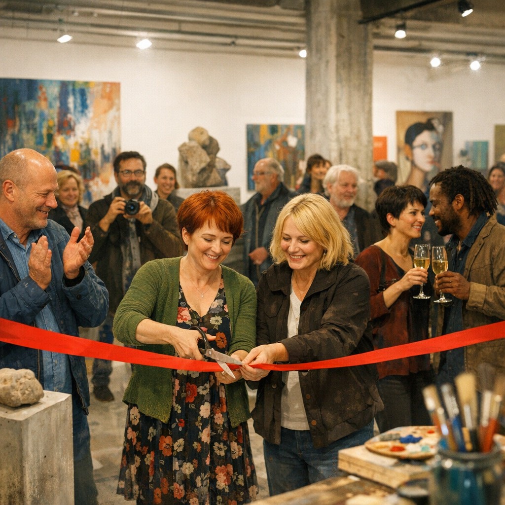 Eröffnung einer Ausstellung mit gefördertem Werk