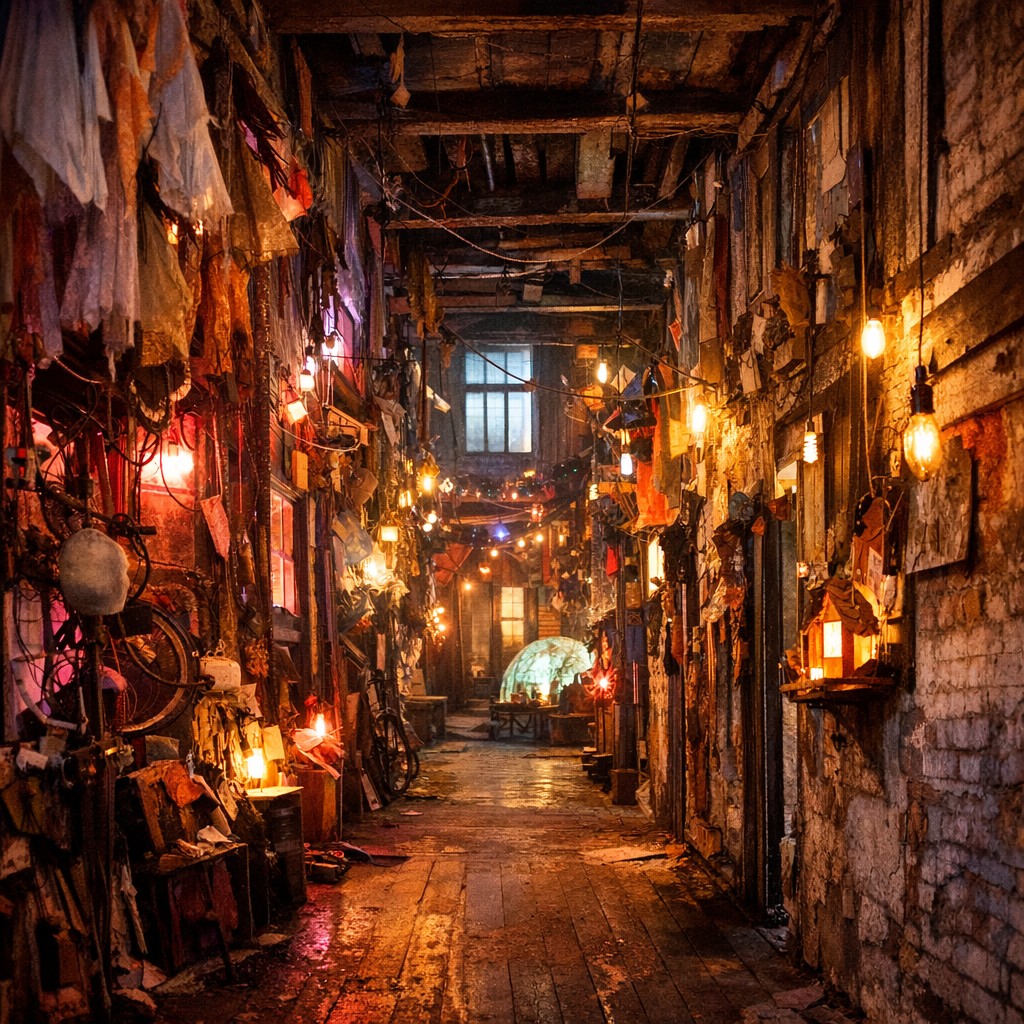 Rauminstallation im Hamburger Gängeviertel