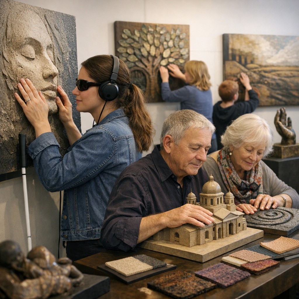Taktile Ausstellung mit berührbaren Skulpturen